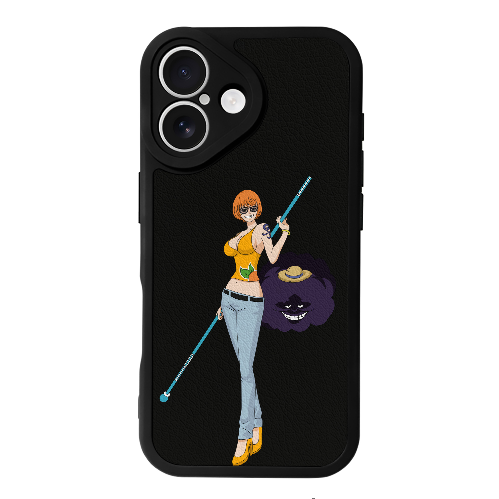 （画像用） ワンピース ナミ ONE PIECE Nami 【iPhone 16シリーズ対応】シリコンスマホケース（レザー調） 材質：シリコン